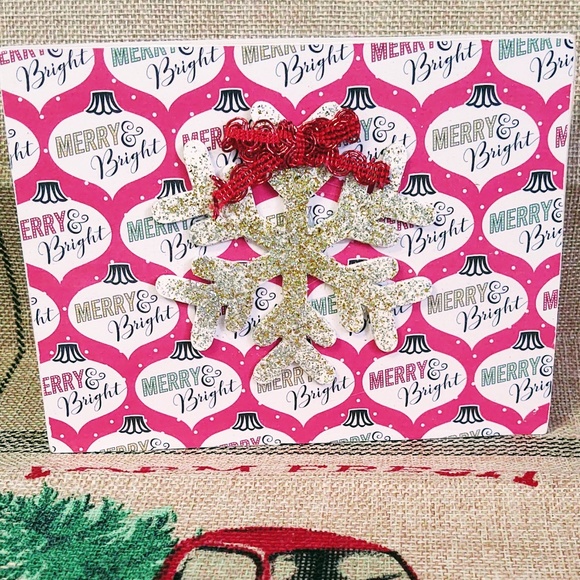 HANDCRAFTED TIERED TRAY DECOR/MINI WOOD SIGN/CHRISTMAS MERRY & BRIGHT SIGN - Picture 1 of 3